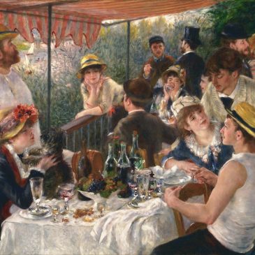 Pierre-Auguste Renoir na casa Fournaise, em Chatou